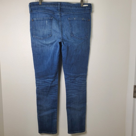 Anthropologie Pilcro and the Letterpress Patched Distressed Jeans Blue Size 32 - Picture 5 of 13